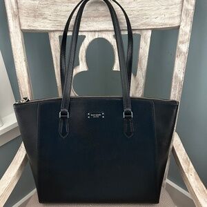 Kate Spade Laptop/Tablet Bag, Black Leather, Excellent Condition, Free Shipping